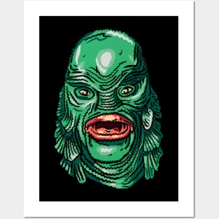 Squiggly creature from the Black Lagoon Posters and Art